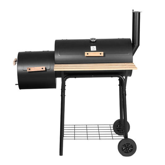 Grillz BBQ 2-In-1 Offset Charcoal Smoker
