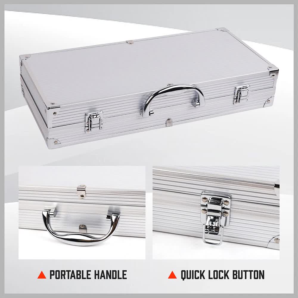 BBQ Tool Set - 18Pcs - Stainless Steel