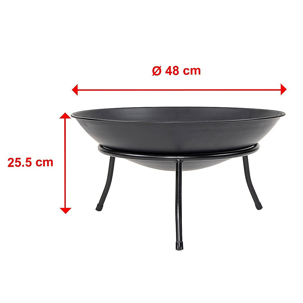 Iron Fire Bowl Traditional Log Fire Pit Outdoor Heating