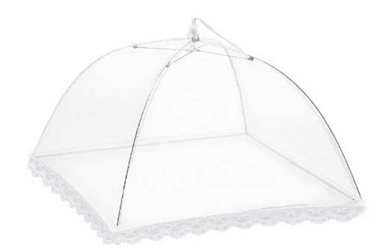 15" MESH FOOD COVER Kitchen BBQ Collapsible Lace Net Insect Fly Protection