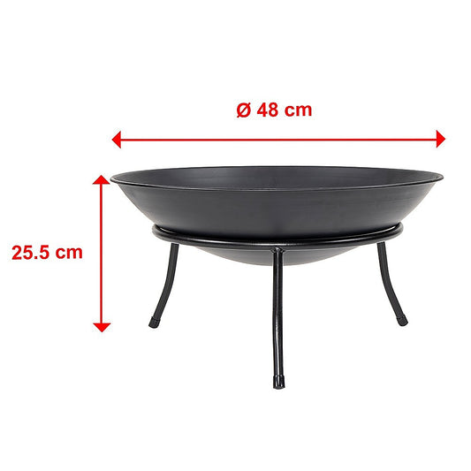 Iron Fire Bowl Traditional Log Fire Pit Outdoor Heating